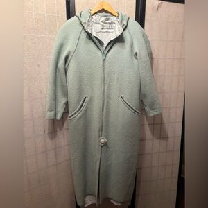 LINDA LUNDSTROM LA PARKA Vintage 2 Piece 2-in-1 Hooded Trench / Wool Zip Up Coat